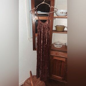 Velvet Jumpsuit in Rich Burgundy